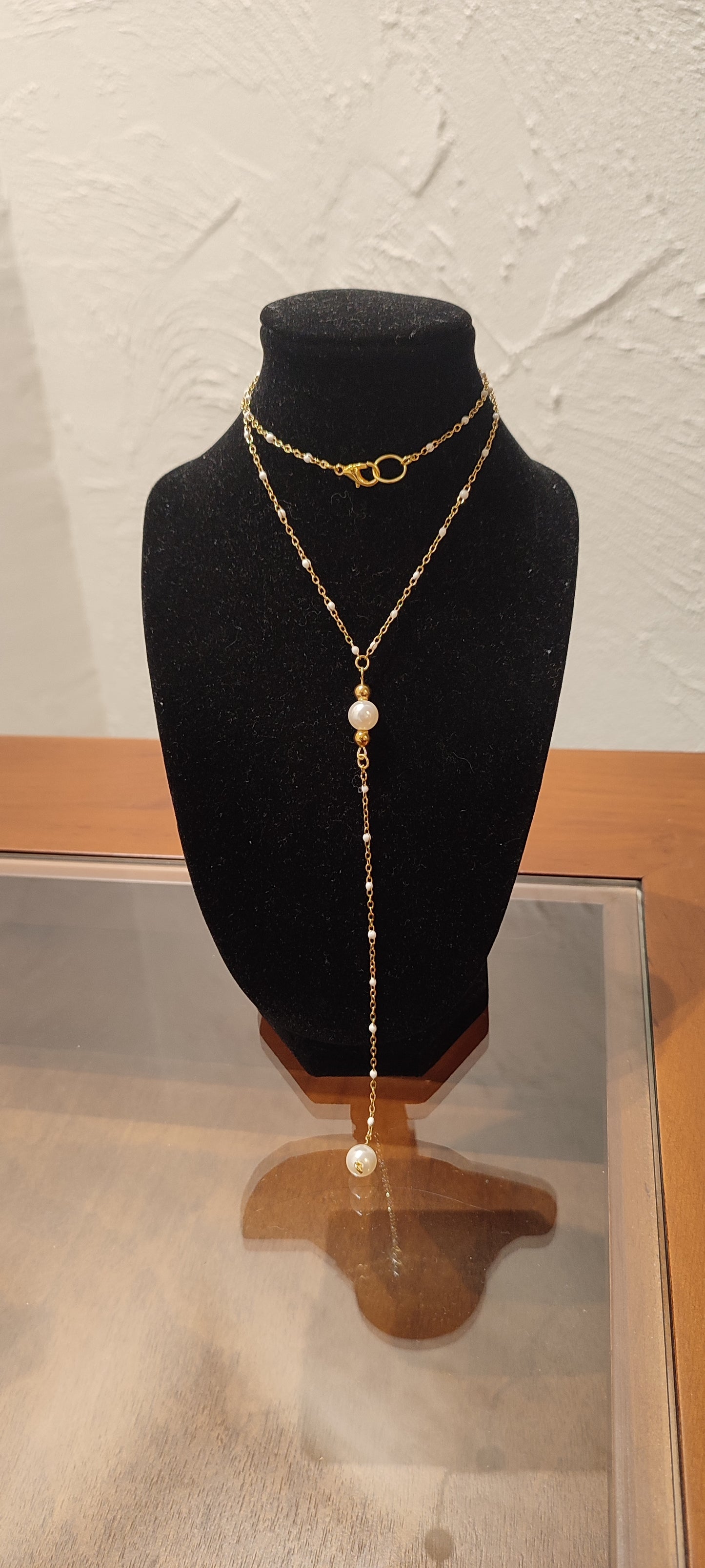 Collier en Y perles d'eau douce