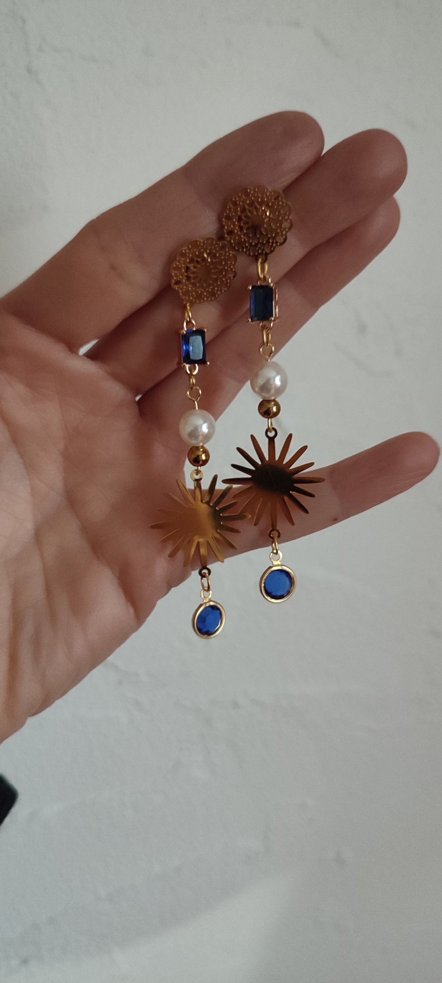 Boucles d'oreilles solaires