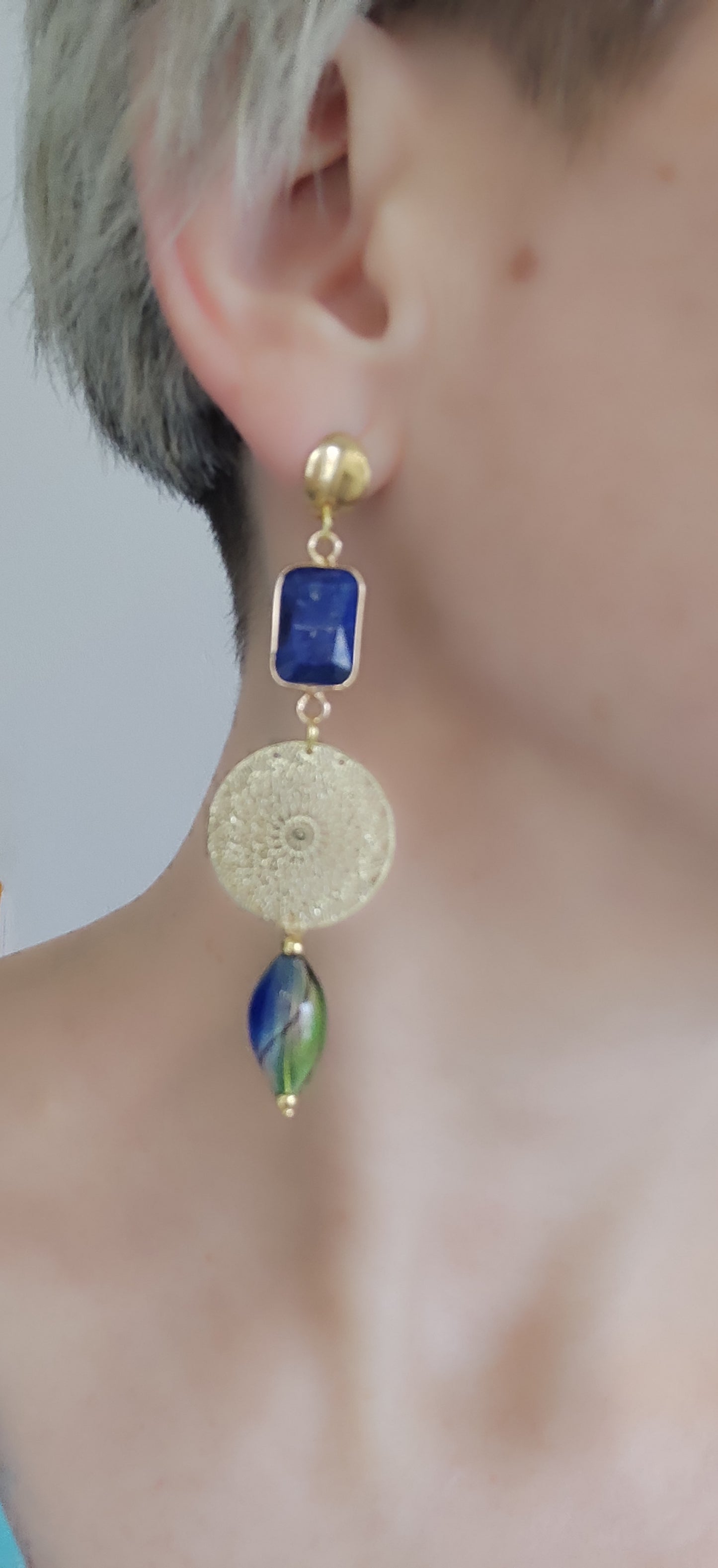 Boucles d'oreilles lagon bleu