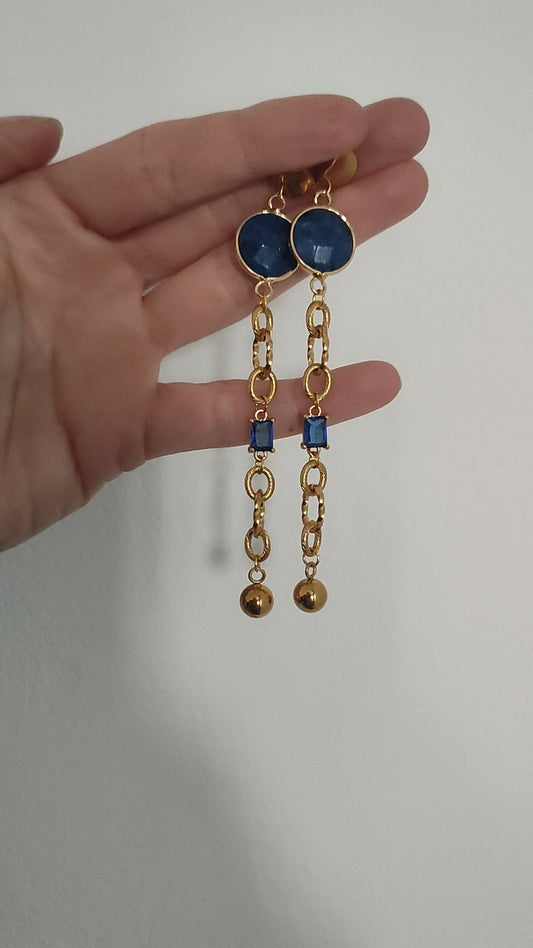 Boucles d'oreilles royales Lapis lazulis