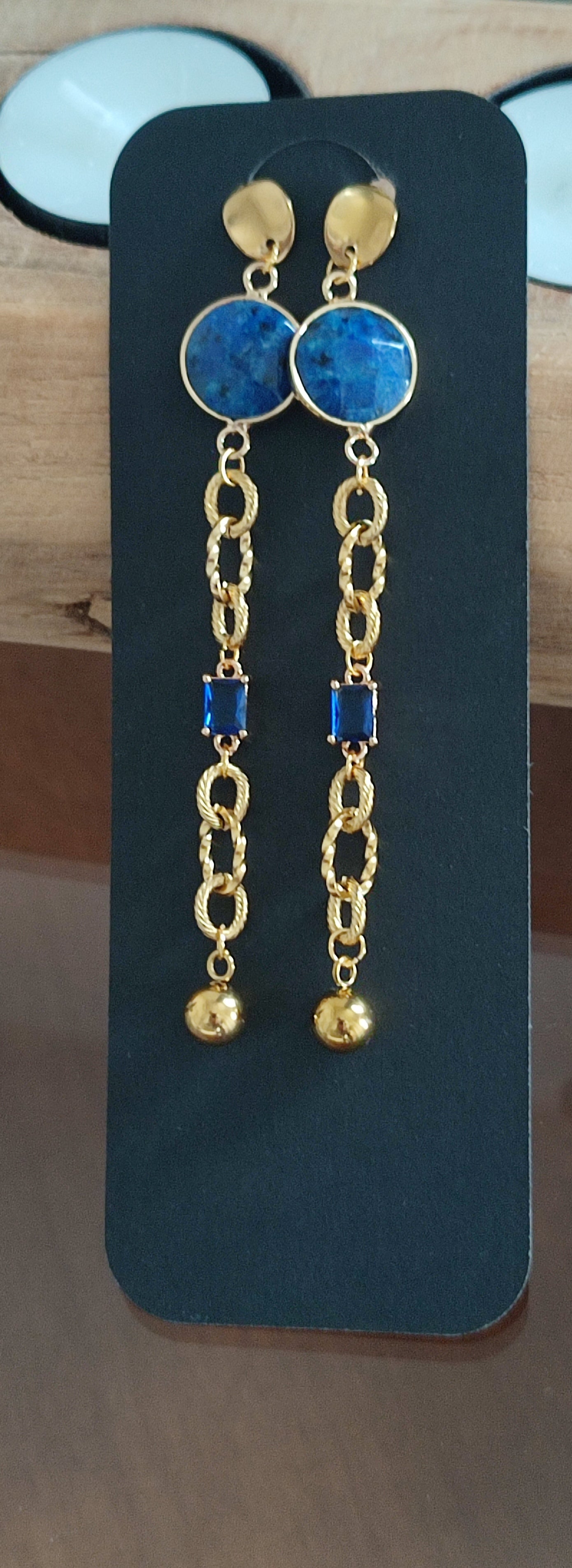 Boucles d'oreilles royales Lapis lazulis