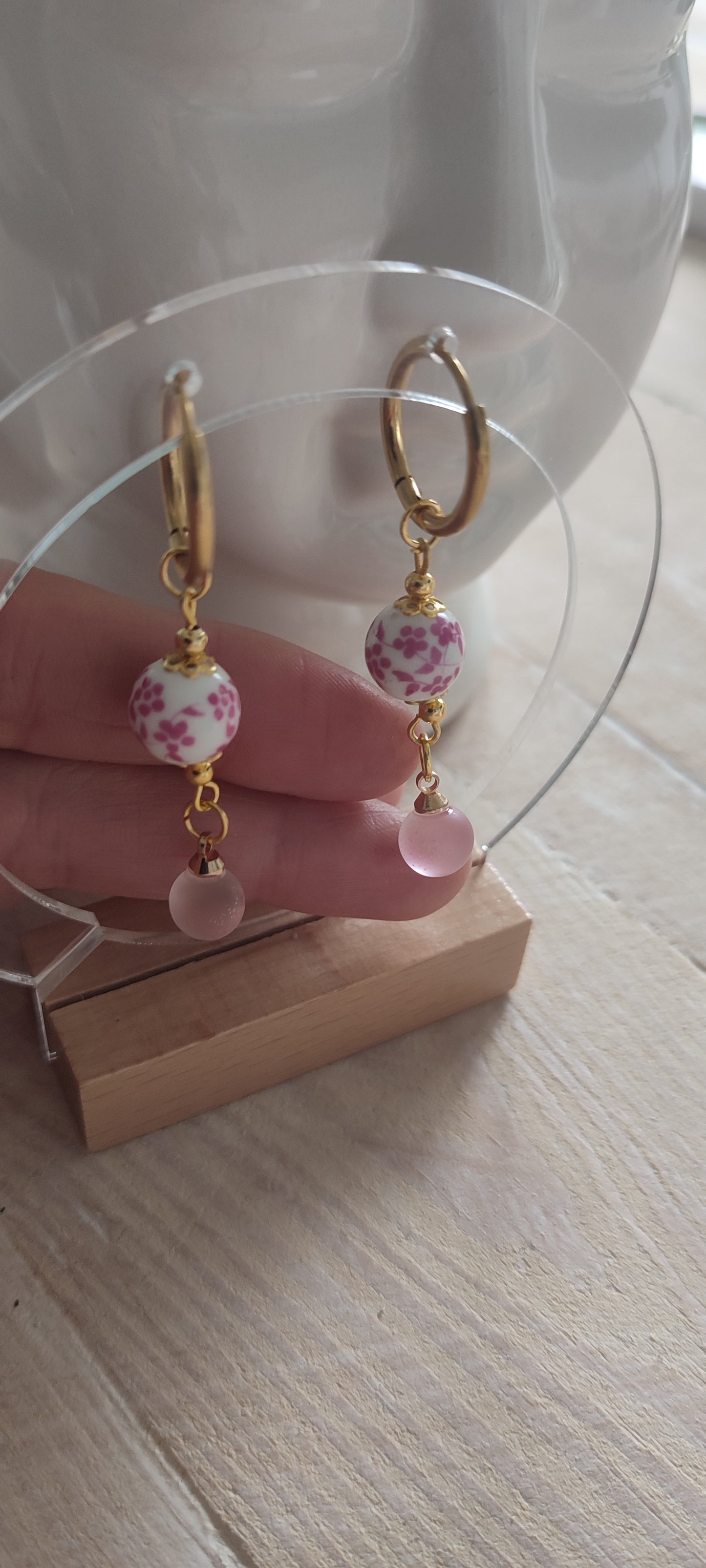 Boucles d'oreilles en céramique