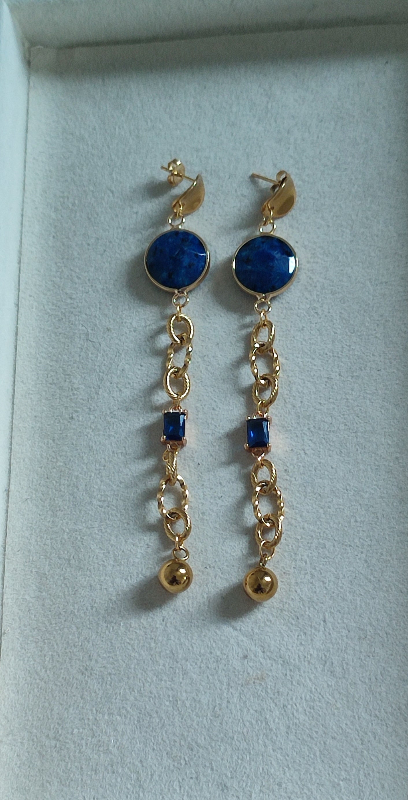 Boucles d'oreilles royales Lapis lazulis